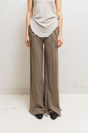 RICK OWENS - SS03 « SUKERBALL » Wide silk pants with ribbed waist