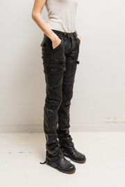 BLACKMEANS - 2023 Leather Dogi pants with matte zippers