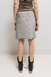 RICK OWENS DRKSHDW - 2010 Pearl grey cotton skirt shorts