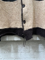 (New Arrival) JUNYA WATANABE MAN - FW03 Textured wool button up cardigan with loose threads