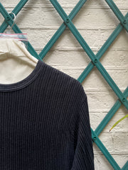 (New Arrival) Y’S FOR MEN - Cotton blend sweater with ribbed texture