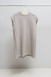 RICK OWENS DRKSHDW - Pearl grey sweater with raw cut sleeves