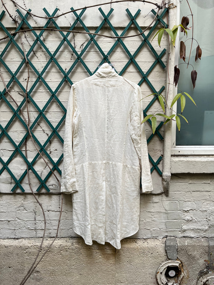 (New Arrival) MARC LE BIHAN - White linen tail jacket