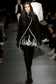 (Pre Sale) ANN DEMEULEMEESTER - FW07 Silk double layer cape/top with pattern by Kara Walker and a strap closure (NWT)