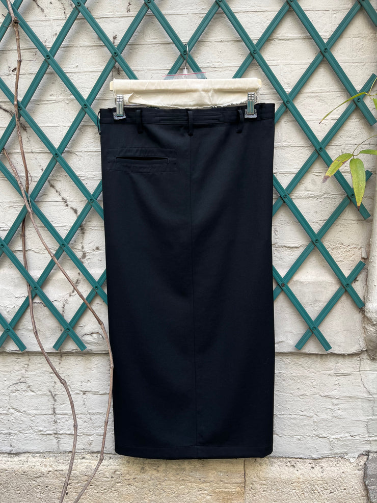(New Arrival) YOHJI YAMAMOTO Y’S - Gabardine wool skirt with folding sides