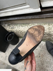 (New Arrival) ANN DEMEULEMEESTER - 1994 Pointy mules with satin floral pattern
