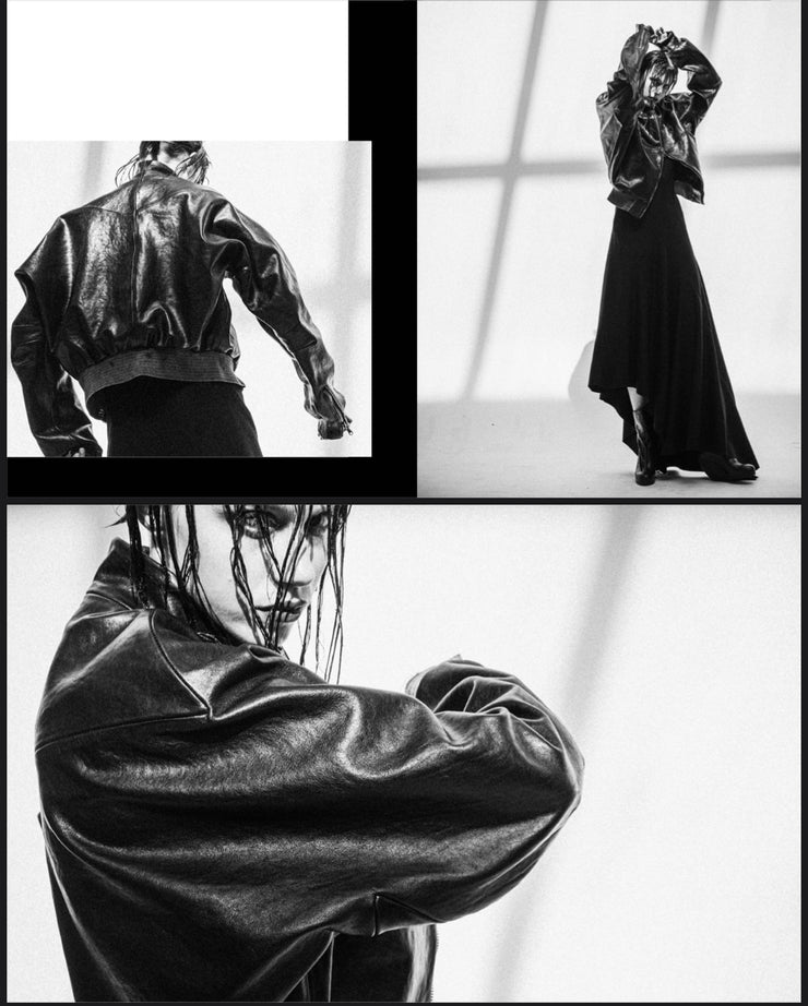 FREDERIK LIEDERLEY - FW23 « Intimate Rituals » 1/1 Horse leather jacket with dyed hems