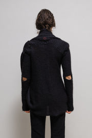 A.F VANDEVORST - FW10 Mohair and silk heavy knitted sweater with elbow slits