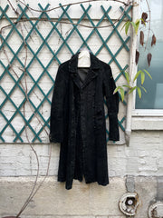 (New Arrival) CHRISTIAN PEAU - Burnt buffalo leather long coat with metal buttons