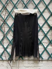 (Pre Sale) SHARE SPIRIT - Sheer silk skirt with longer sides