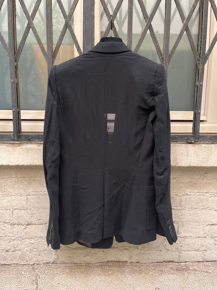 (New Arrival) RICK OWENS - FW02 "SPARROWS" Wool blend costume jacket with padded shoulders (runway)