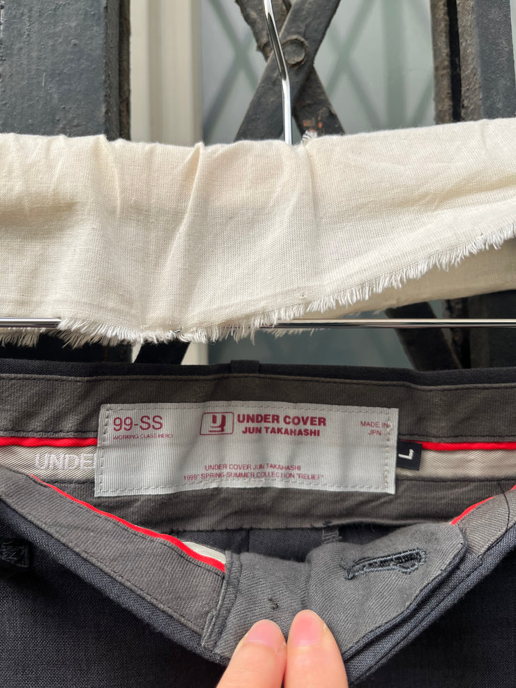 (New Arrival) UNDERCOVER - SS99 « Relief » Grey costume pants