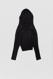 RICK OWENS - FW09 Palais Royal cashmere hooded sweater with front pockets and ribbed details