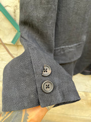 (New Arrival) YOHJI YAMAMOTO POUR HOMME - SS87 Linen costume jacket with chest embroidery