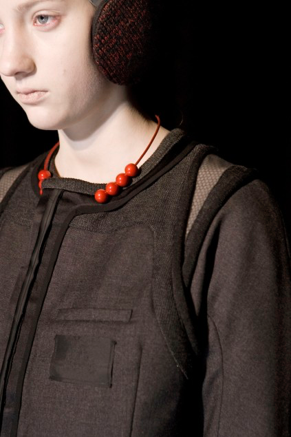 (New Arrival) UNDERCOVER - FW09 "Earmuff Maniac" Thermotron insulated wool jacket with pocket thermometer (runway)