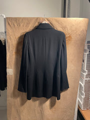 (Pre Sale) ANN DEMEULEMEESTER - Late 90’s wool zip up jacket with sharp lapels and padded shoulders