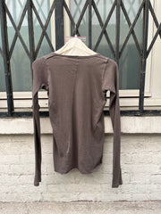 (New Arrival) RICK OWENS DRKSHDW - 2007 Cropped cotton longsleeves with ribbed sleeves