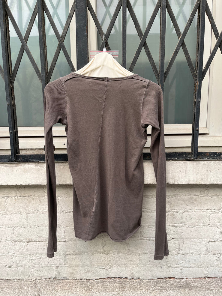 (New Arrival) RICK OWENS DRKSHDW - 2007 Cropped cotton longsleeves with ribbed sleeves