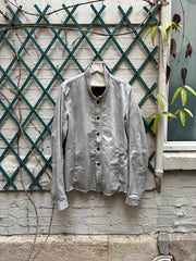(New Arrival) POÈME BOHÉMIEN -  Button up cotton jacket with frayed bottom edge