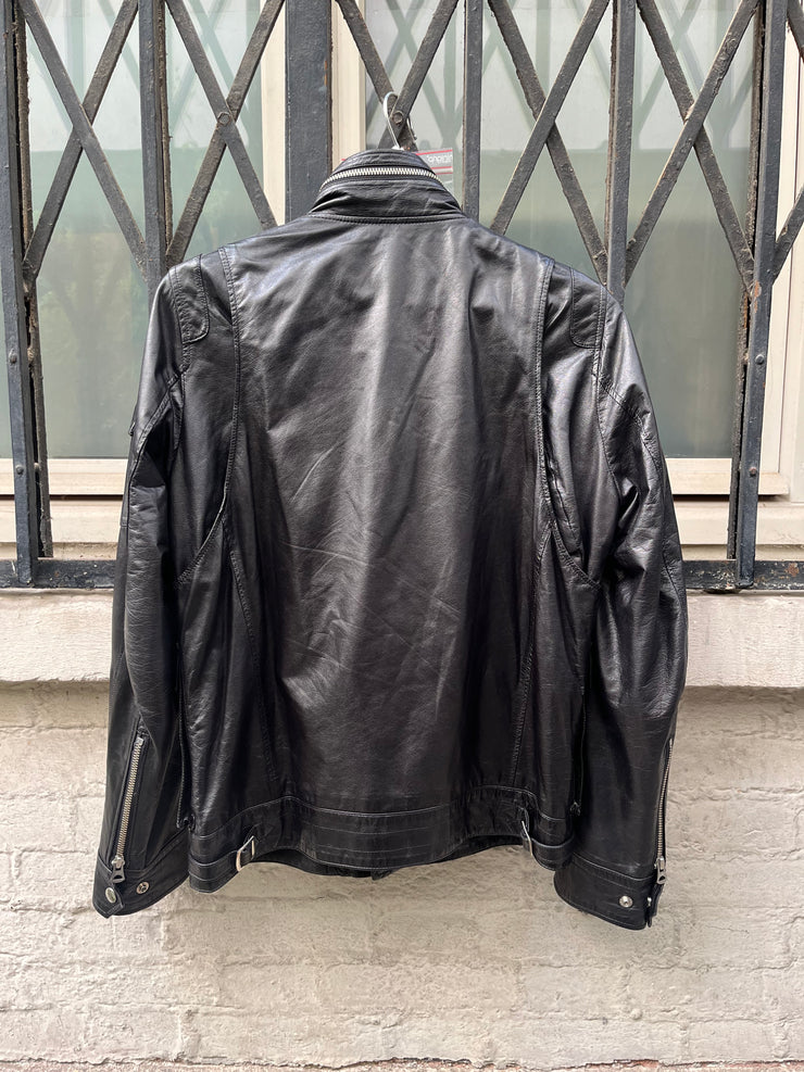 (New Arrival) UNDERCOVER - SS07 « Purple » Lightweight cow leather jacket with zippers and pocket details