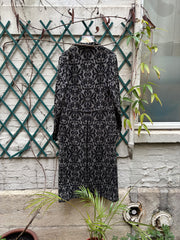 (New Arrival) COMME DES GARCONS HOMME PLUS - FW13 Patterned maxi length coat with frayed seams (runway)