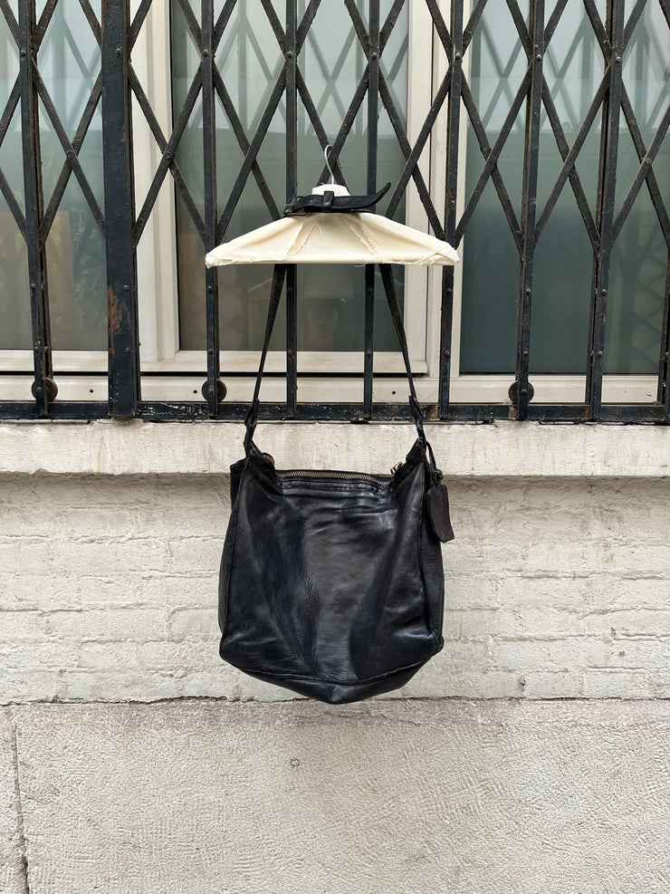 (New Arrival) CHRISTIAN PEAU - Large leather bag with travel tag detail