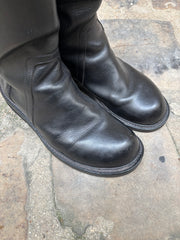 (New Arrival) RICK OWENS - Leather creeper boots