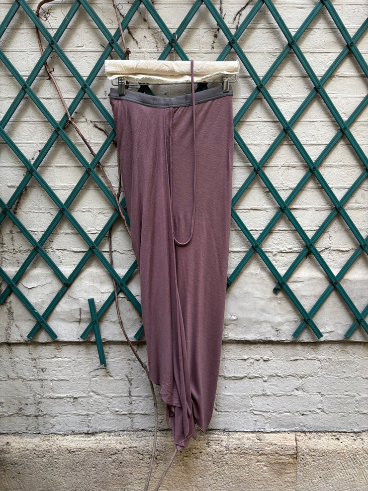 (New Arrival) RICK OWENS - FW03 "TRUCKER" Angora wool blend dust rose draped skirt