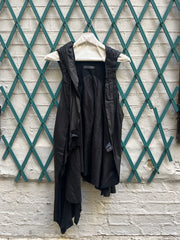 IF SIX WAS NINE - STREAM pleated vest deer skin and silk (RESERVED)