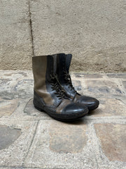 (New Arrival) CHRISTIAN PEAU - Lace up leather boots