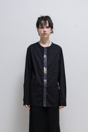 YOHJI YAMAMOTO POUR HOMME - SS16 Cotton shirt with painted button placket