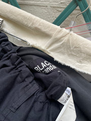 (New Arrival) YOHJI YAMAMOTO BLACK SCANDAL - Large cotton pants with drawstrings