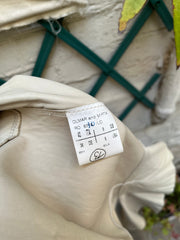 (New Arrival) RICK OWENS - FW05 "MOOG" Cream lamb leather jacket with back pleats and elongated sleeves (runway)