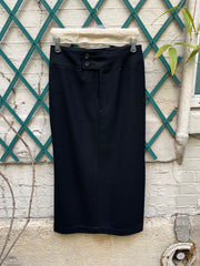 (New Arrival) YOHJI YAMAMOTO Y’S - Gabardine wool skirt with slit detail