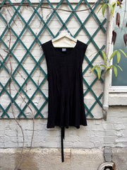 (New Arrival) ANN DEMEULEMEESTER - Pleated rayon top with waist strap