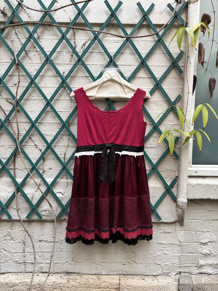 (New Arrival) UNDERCOVER - SS05 « But Beautiful II » Monster mini fringed dress with embroidered teeth (runway)