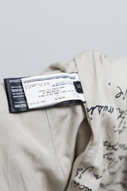 ISAMU KATAYAMA BACKLASH - Linen blend jacket with pig skin leopard collar and poem lining