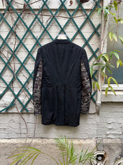 (New Arrival) COMME DES GARCONS HOMME PLUS - SS15 Wool tail jacket with camo docking sleeves