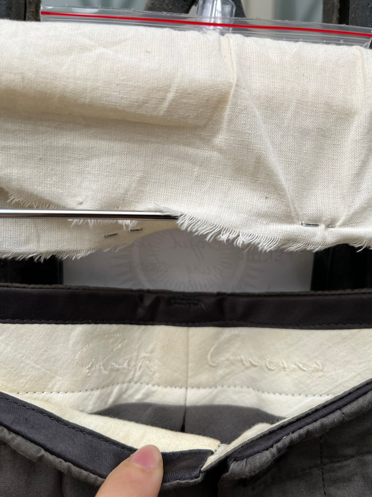 (New Arrival) RICK OWENS - SS07 "WISHBONE" Cotton + silk wide cropped pants