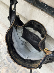 (New Arrival) CHRISTIAN PEAU - Large leather bag with travel tag detail
