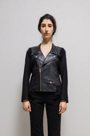 JUNYA WATANABE - FW13 Faux leather jacket with mohair wool parts (runway)