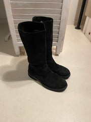 (Pre Sale) ANN DEMEULEMEESTER - SS13 Soft suede leather riding boots