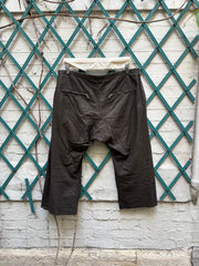 (New Arrival) RICK OWENS - SS05 "SCORPIO" Wide cotton pants with big zipper pockets
