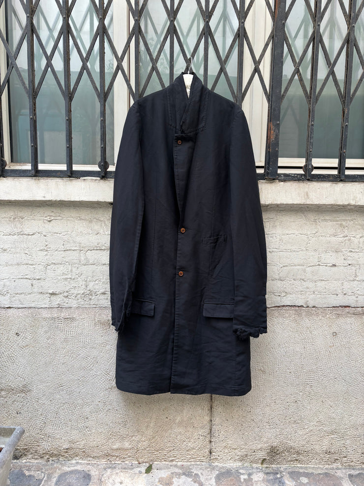 (New Arrival) COMME DES GARCONS HOMME PLUS - FW19 Long poly coat with integrated gloves