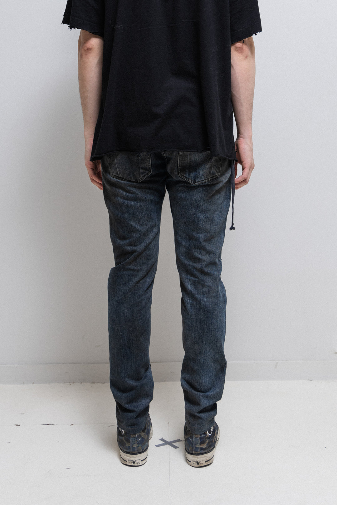 RICK OWENS DRKSHDW - Dirty blue Detroit cut denim (2010's