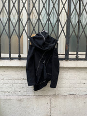 (New Arrival) COMME DES GARÇONS - FW02 Twisted felted wool jacket with contrast stitching