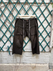 (New Arrival) RICK OWENS - SS05 "SCORPIO" Wide cotton pants with big zipper pockets