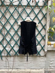 (New Arrival) ANN DEMEULEMEESTER - FW07 Silk and cotton vest with textured dot pattern