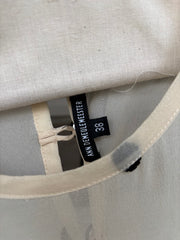 (New Arrival) ANN DEMEULEMEESTER - Embroidered silk draped top