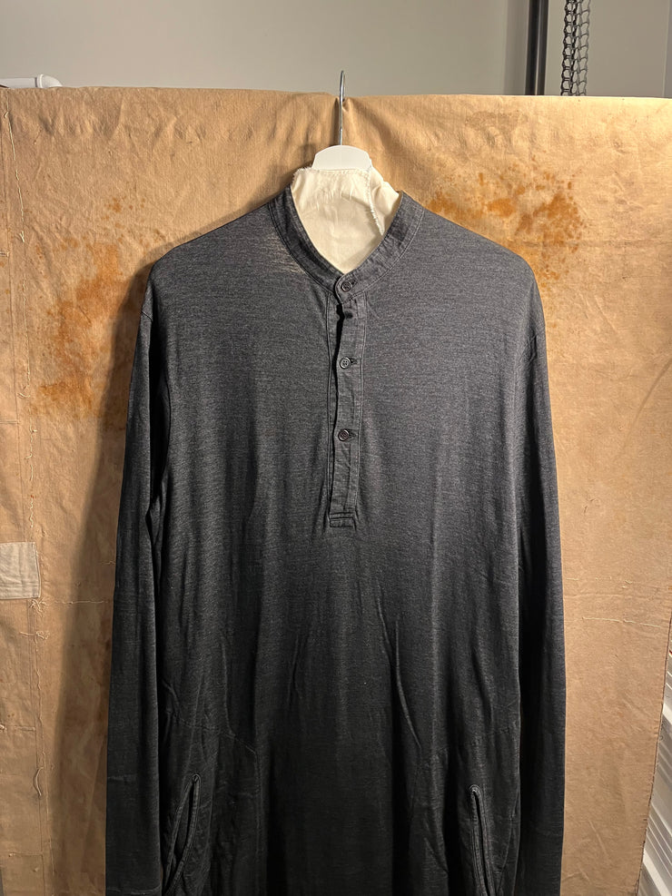 (Pre Sale) YOHJI YAMAMOTO POUR HOMME - SS14 Long cotton tunic with collar buttoning and pockets (runway)